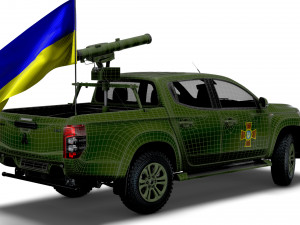 Mitsubishi L200 ATGM Stugna P 2022 3D Model