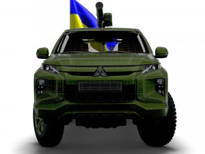 Mitsubishi L200 ATGM Stugna P 2022 3D Model