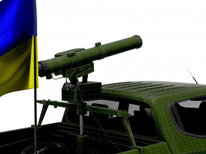 Mitsubishi L200 ATGM Stugna P 2022 3D Model