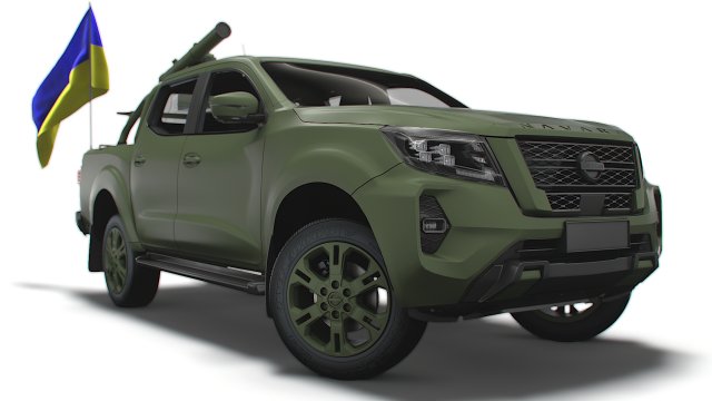 Nissan Navara Tekna ATGM Stugna P 2022 Model 3D .c4d .max .obj .3ds .fbx .stl .blend