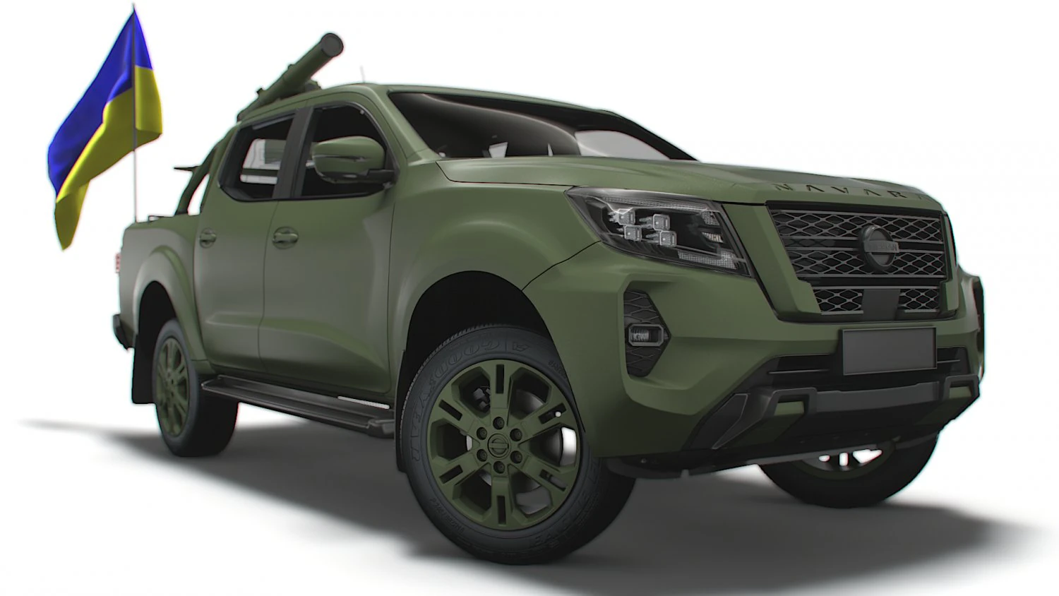 Nissan Navara Tekna ATGM Stugna P 2022 3D Model .c4d .max .obj .3ds .fbx .stl .blend