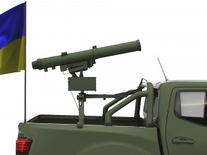 Nissan Navara Tekna ATGM Stugna P 2022 Model 3D
