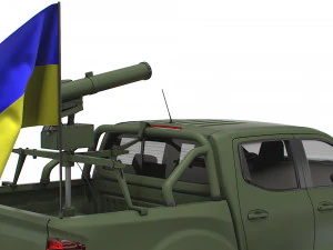 Nissan Navara Tekna ATGM Stugna P 2022 3D Model