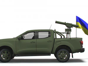 Nissan Navara Tekna ATGM Stugna P 2022 3D Model