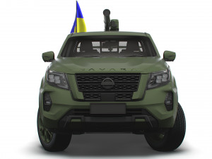 Nissan Navara Tekna ATGM Stugna P 2022 Model 3D
