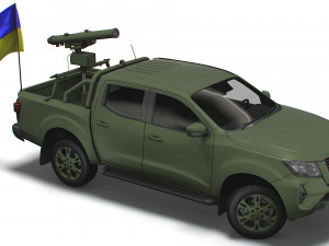 Nissan Navara Tekna ATGM Stugna P 2022 Model 3D