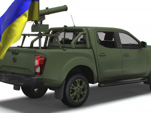 Nissan Navara Tekna ATGM Stugna P 2022 3D Model
