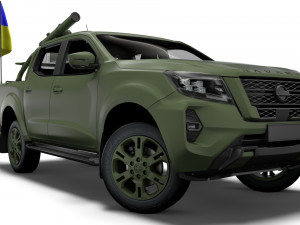 Nissan Navara Tekna ATGM Stugna P 2022 Model 3D