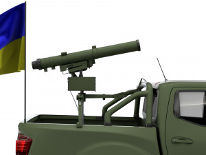 Nissan Navara Tekna ATGM Stugna P 2022 Model 3D