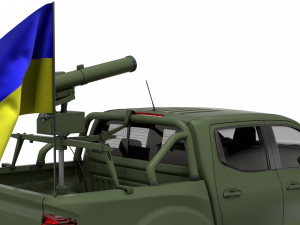 Nissan Navara Tekna ATGM Stugna P 2022 Model 3D