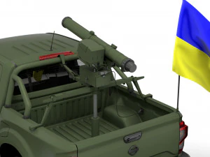 Nissan Navara Tekna ATGM Stugna P 2022 3D Model