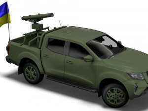Nissan Navara Tekna ATGM Stugna P 2022 Model 3D