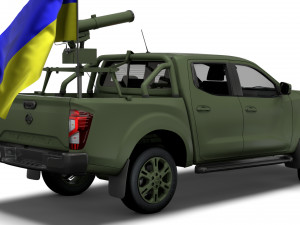 Nissan Navara Tekna ATGM Stugna P 2022 Model 3D