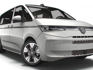 Volkswagen T7 Multivan TDI Lungo 2023 Modello 3D