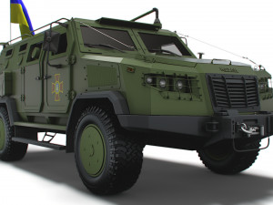 Kozak 2M1 Command Vehicle 2022 3D Model