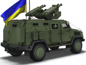 Kozak 2M1 Starstreak 2022 3D Model