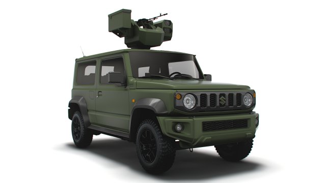 Suzuki Jimny Military DKBM 2022 3D-Modell .c4d .max .obj .3ds .fbx .stl .blend 