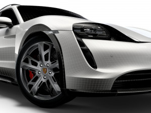 Porsche Taycan Cross Turismo 2022 3D Model