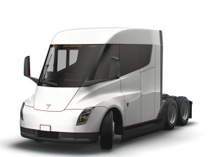 Tesla Semi Truck LR 2023 3D Model