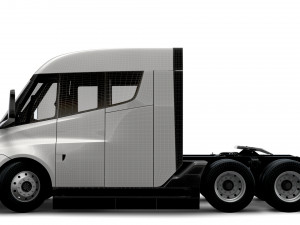 Tesla Semi Truck LR 2023 3D Model