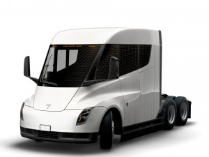 Tesla Semi Truck LR 2023 3D Model