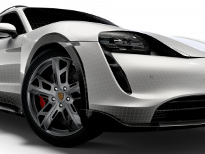 Porsche Taycan 4S Cross Turismo 2022 3D Model