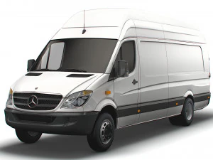 Mercedes Sprinter Cargo Van L4H3 2008 3D Model