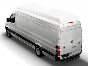 Mercedes Sprinter Cargo Van L4H3 2008 Modello 3D