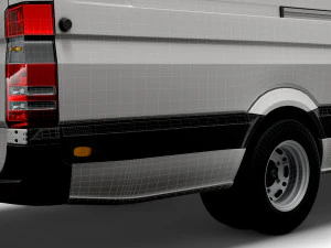 Mercedes Sprinter Cargo Van L4H3 2008 3D Model