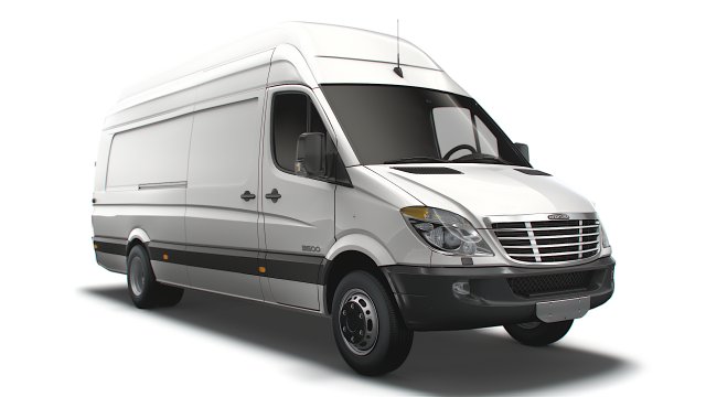 Freightliner Sprinter Cargo Van L4H3 2008 3D 모델 .c4d .max .obj .3ds .fbx .stl .blend 