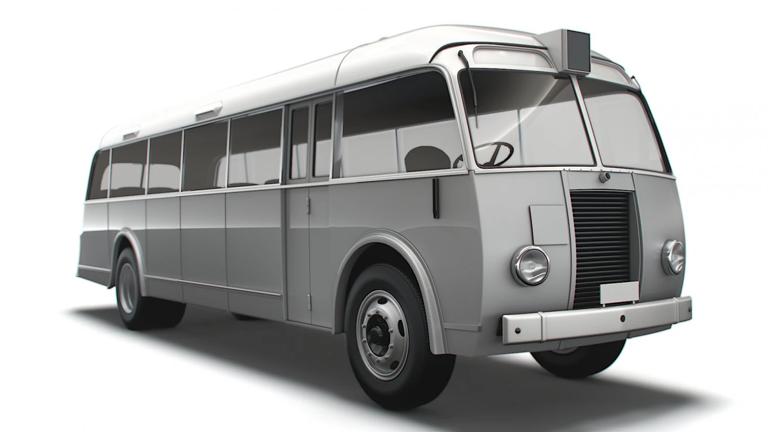 Generic Old Bus 3D Model .c4d .max .obj .3ds .fbx .stl .blend 