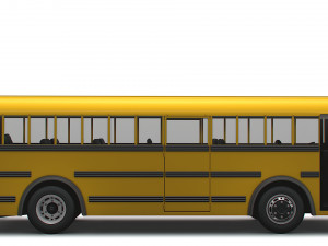 Generic School Bus 3D Model