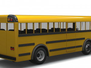 Generic School Bus 3D Model
