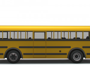 Generic School Bus 3D Model