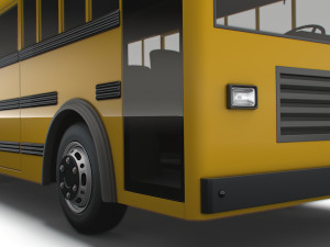 Generic School Bus 3D Model