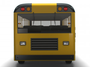 Generic School Bus 3D Model