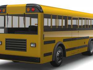 Generic School Bus 3D Model