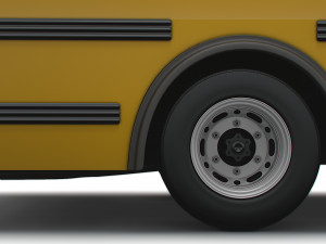 Generic School Bus 3D Model