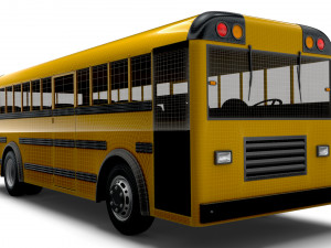 Generic School Bus 3D Model
