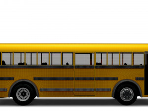 Generic School Bus 3D Model