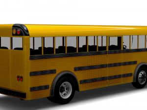 Generic School Bus 3D Model