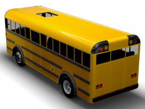 Generic School Bus 3D Model
