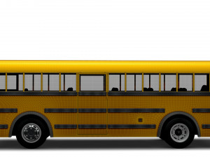 Generic School Bus 3D Model