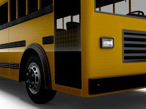 Generic School Bus 3D Model