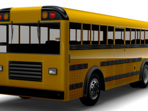 Generic School Bus 3D Model