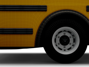 Generic School Bus 3D Model
