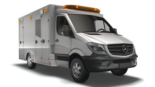 Mercedes Benz Sprinter Ambulance 2019 Modèle 3D .c4d .max .obj .3ds .fbx .stl .blend 