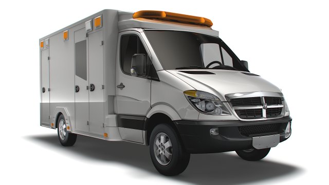 Dodge Sprinter Ambulance 2009 3D Model .c4d .max .obj .3ds .fbx .stl .blend 