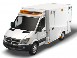 Dodge Sprinter Ambulance 2009 3D Model