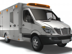 Freightliner Sprinter Box Ambulance 2008 3D Model